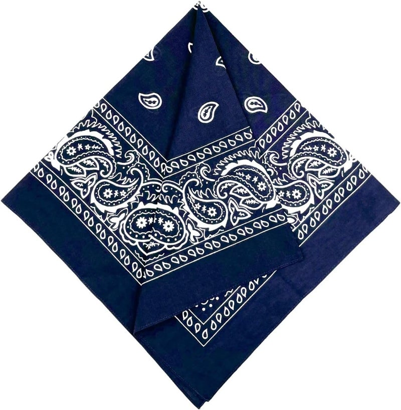MD Style 3 PCS Extra Large Bandanas 27” x 27” 100% Cotton for Men & Women Paisley Handkerchief Headband Scarf Jumbo Bandana - Image 2